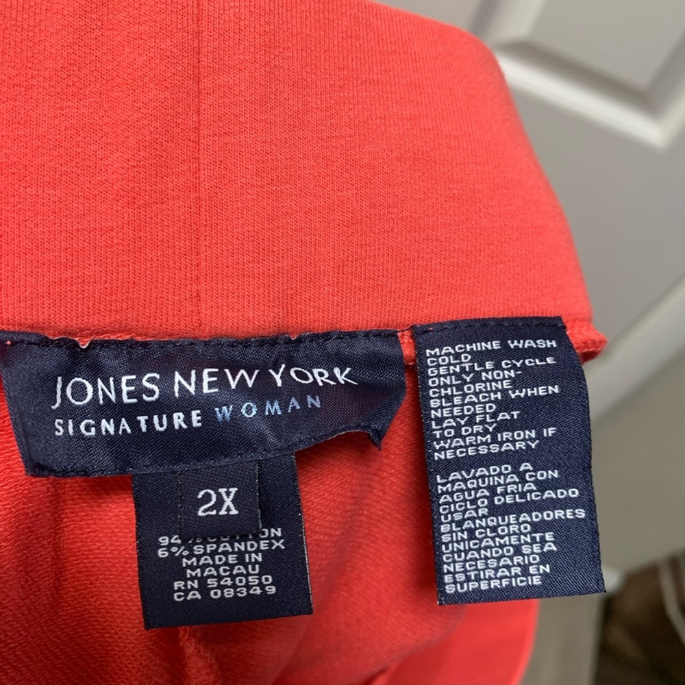 B01- NEW- Jones New York Signature Coral Casual Active Pants size 2xl - Picture 5 of 8